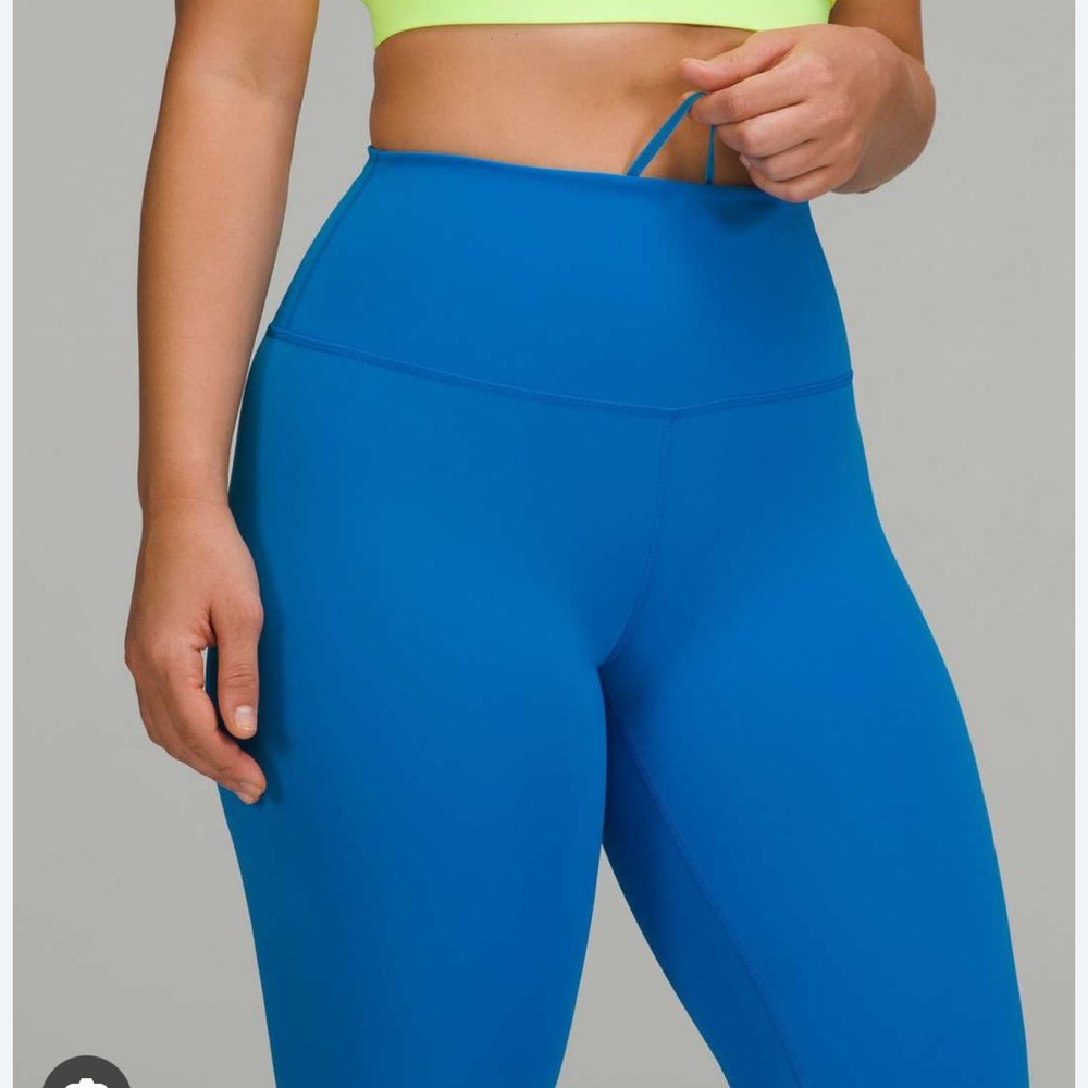 Women's Blue High-Waisted Leggings